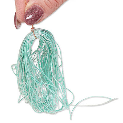 Looped thread tied at the top